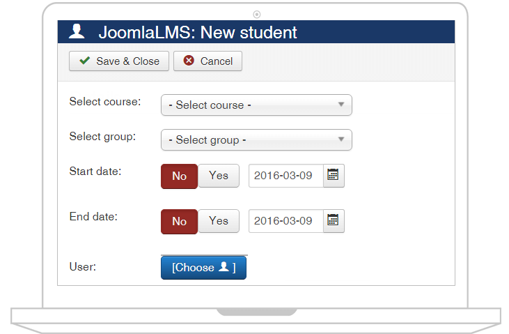 JoomLMS user management