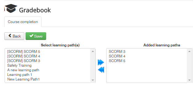 Configure the course completion