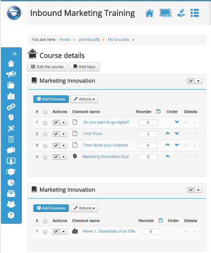 joomlms course