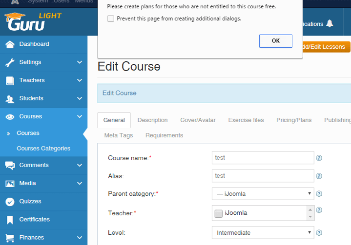 Guru LMS Course Builder