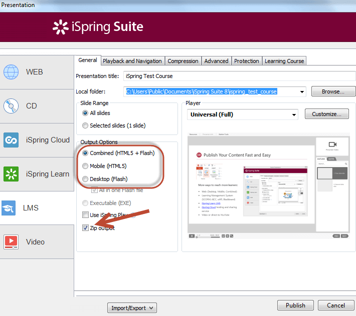 ispring interface