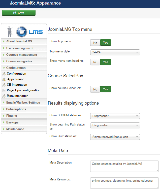 lms appearance