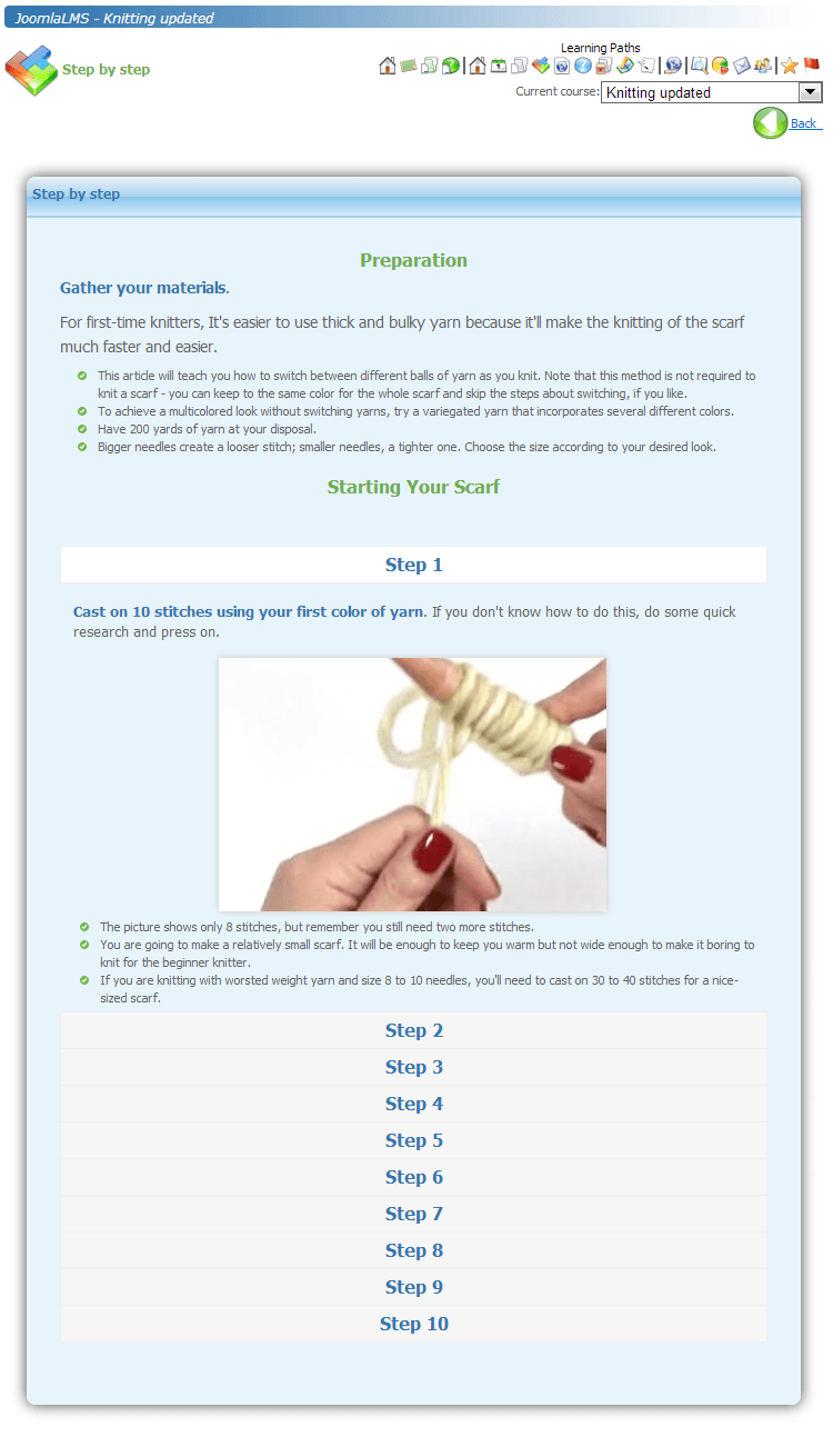 course description lms