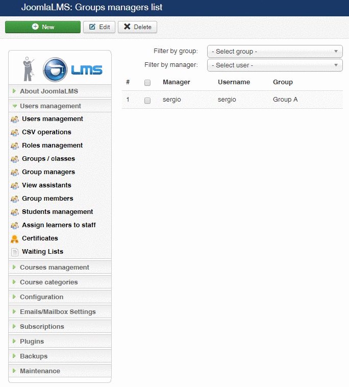 set user role joomlalms