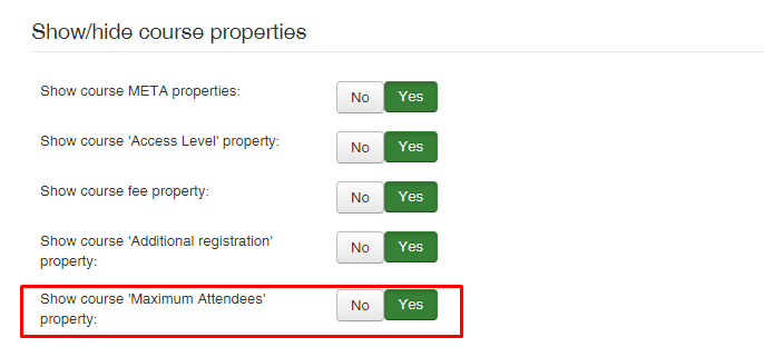 JoomLMS settings