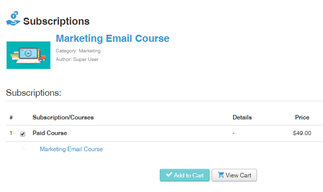 course subscription