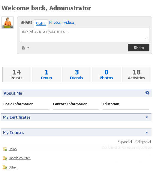 JomSocial and JoomlaLMS integration
